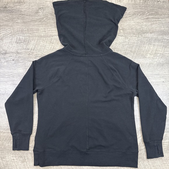 LL Bean cowl neck sweatshirt women's XLP petite black kangaroo pocket 503358 - Picture 4 of 8